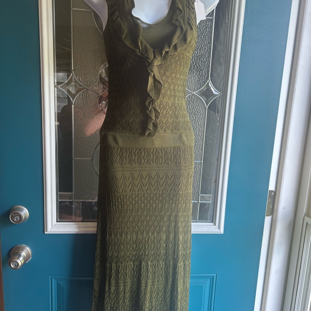 Altuzarra Gold Sheath Maxi Dress Halter Sleeveless